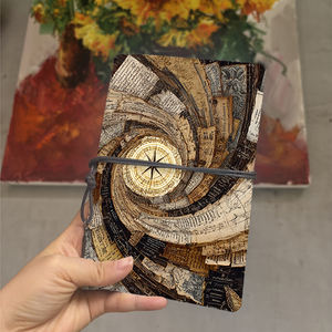 A6 2025 carnet d'enregistrement quotidien 160 pages épais minimaliste créatif adapté à l'école/bureau grand journal d'agenda hebdomadaire avec Compas - Product Image 1