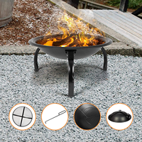 Brasoir d'extérieur Portable pliable de 22 pouces pour barbecue, foyer avec grille de couverture pour le camping, vente en gros