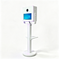 Machine de photomaton carrée DSLR 15,6 pouces à écran tactile en métal avec imprimante flash USB/Wi-Fi pour appareils photo reflex et événements festifs