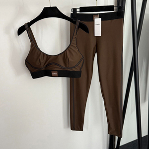 Nuevo Conjunto de 2 Piezas de Leggings de Yoga y <span class=keywords><strong>Pilates</strong></span>, Elásticos, Sin Costuras, Acanalados, de Alta Calidad <span class=keywords><strong>para</strong></span> Mujer - Product Image 3