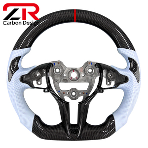 Accesorios para Automóviles <span class=keywords><strong>Hyundai</strong></span> Elantra N <span class=keywords><strong>GT</strong></span> I30N I20N <span class=keywords><strong>Line</strong></span> Sonata, Volante de Fibra de Carbono Personalizado con Calefacción - Product Image 1