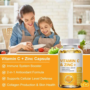 Cápsulas Blandas de Vitamina C con Zinc para Apoyo Diario, Suplemento para la Salud Inmunológica, Vitamina C 1000mg - Product Image 6