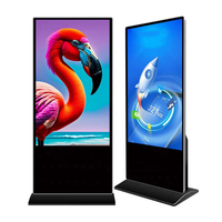 Kiosque numérique sur pied de 55 pouces avec écran tactile LCD, caméra, résolution 2K/4K, pour ascenseurs, cloud, commerce de détail et éducation