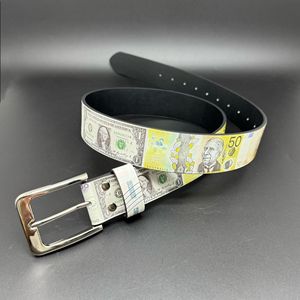 Cintura di Tendenza Stile Retrò Americano con Stampa a Olio, Cintura High Street con Graffiti Auto e Denaro, Cintura Unisex alla Moda - Product Image 5
