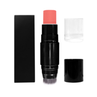 Kuas Makeup Single Double-End Berkualitas Tinggi, Pigmen Tinggi, Tahan Air, Tahan Lama, Hasil Matte Lembut, Krim Blush Mineral Label Pribadi