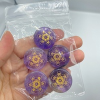 Pierres de méditation ovales polies en cristal énergétique pour massage du pouce, pierres de poche pour cadeaux, vente en gros