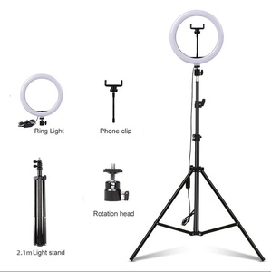 Lampe Annulaire <span class=keywords><strong>LED</strong></span> de 10 Pouces avec Support pour TikTok, Photo et Maquillage – Vente en Gros Usine - Product Image 1