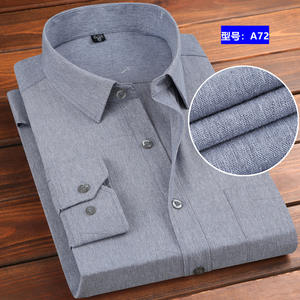 Chemises décontractées pour hommes en gros, grandes tailles, manches longues, col carré - Product Image 6