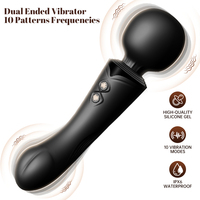 Großhandel Wiederaufladbarer Silikon Doppelendiger Vibrationsstab G-Punkt Vibrator für Frauenkörper Erwachsenen-Sexspielzeug