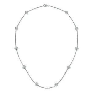 Collar con Colgante de Moissanita VVS1 Color D en Plata de Ley 925 con Baño de Rodio, Regalo de la Suerte para Mujer, Venta al por Mayor - Product Image 2