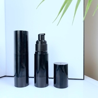 Emballage cosmétique écologique en PP noir mat, flacon de shampoing, flacon cosmétique sous vide 100 ml, flacon pompe à lotion sans air en acrylique de luxe