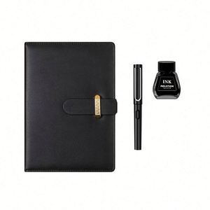Wholesale High Quality Custom Promotional Notebooks Corporate Business <b>Gift</b> Set With Customized Logo A5 Pu Hardcover Notebooks - Product Image 1
