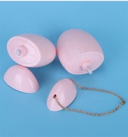 Flacon cosmétique personnalisé en PP rose de 50 ml en forme d'œuf, pot à presser pour crème solaire avec bouchon à vis pour soins de la peau, crème pour les yeux, masque facial