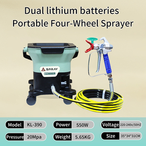 <span class=keywords><strong>Pistolet</strong></span> de <span class=keywords><strong>peinture</strong></span> sans air professionnel de qualité industrielle 20V à double batterie, moteur sans balais HVLP, 4000 PSI, capacité de 7 L - Product Image 3