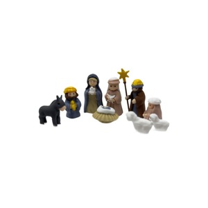 Wancai Nuevo Producto de Venta Caliente Transfronterizo Mini Set de Natividad Navideña de Plástico en Caja Metálica Escala 1/12 para Maternidad Suzhou Unisex en Stock - Product Image 1