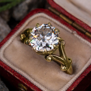 Bague de style palais vintage français pour femme, avec accent rond royal, accessoire de doigt pour demande en mariage, fête ou cadeau - Product Image 2
