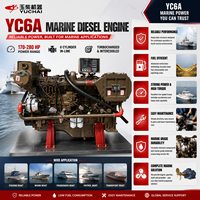 Moteur diesel marin SCDC Yuchai YC6A220C 220 CV 2300 tr/min 6 cylindres turbocompressé refroidi par intercooler pour la propulsion de bateaux de pêche
