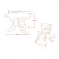 Yoofeel — meuble rétractable en plastique pour enfants, chaise et bureau d'étude avec tiroirs, simple