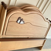Lit superposé convertible moderne en bois massif pour enfants, 1,2 m de haut, avec rangement en caissons, revêtement en tissu, confortable et écologique