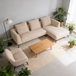 Sofá Modular en Forma de L que Ahorra Espacio, Conjunto Seccional <span class=keywords><strong>Reversible</strong></span> con Chaise Longue, <span class=keywords><strong>Relleno</strong></span> de Esponja y Cubierta de Terciopelo para Sala de Estar de Apartamento - Product Image 3