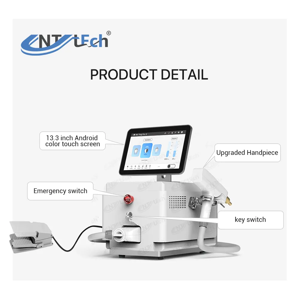 Promotion Price Q Switch Nd Yag Laser Pigmention Removal Tattoo Removal Machine With 1064nm 532nm Laser