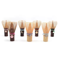 Vente en gros de fouets en bambou colorés personnalisés de haute qualité, avec boîte cadeau, nouveau design avec pot pour matcha, poudre verte