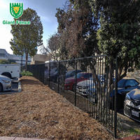 Clôture tubulaire en aluminium certifiée ISO 9001, 60 mm, écologique, noire, galvanisée, installation facile, panneaux de 10 pieds, résistante à la chaleur
