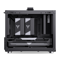 JONSBO C6 MAX Nuevo Chasis de Computadora para Juegos MATX con Lateral de Vidrio Transparente, Diseño Vertical Portátil