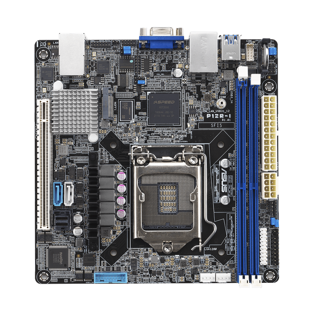 P12R-I Mini-ITX Server Motherboard with Single Intel C252 Socket LGA 1200,DDR4 Support
