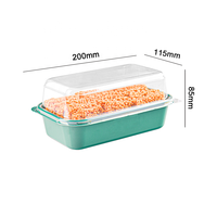 Boîte d'emballage pour pâtisserie en PET jetable écologique, boîte à emporter en plastique vert pour collations, tiramisu, gâteaux