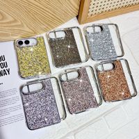 Étui de luxe électro-plaqué scintillant compatible avec iPhone 18 FOLD Ultra, coque pliable ornée de strass étincelants