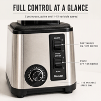 Mixeur Commercial Électrique 8-en-1 Robuste 800W, Hachoir, Broyeur à Glace pour Smoothies et Glace Pilée