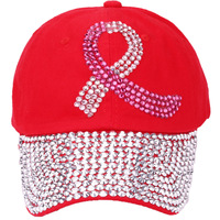 Chapeaux de mode de sensibilisation au cancer avec ruban rose approprié pour les affaires