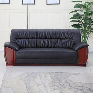 Oficina modular de diseño moderno, conjunto de área de recepción ejecutiva, muebles comerciales, Base de madera seccional, oficina en casa de cuero PU personalizada - Product Image 5