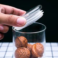 Bocal de conservation alimentaire moderne en verre borosilicate hermétique avec couvercle en verre, ensemble de bocaux en verre pour céréales, épices et collations, idéal pour la cuisine et le camping