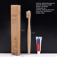 Brosse à dents en bambou portable et pâte hôtel agrément petite brosse à dents avec dentifrice pour voyage
