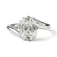 Bague tendance pour femme en argent sterling 925 plaqué or rhodié avec zircone cubique 5A – Bijou de fête élégant