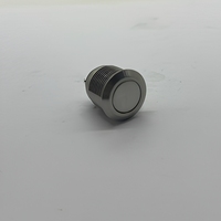 Interrupteur à bouton-poussoir à tête plate en acier inoxydable 1NO avec borne à vis pour panneaux de commande d'appareils électroménagers