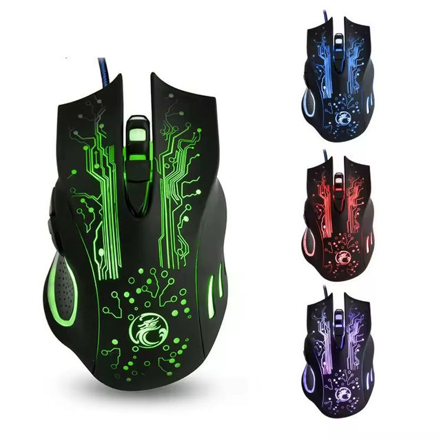 X9 Wired Mouse with Scroll Wheel 6-Buttons 2400 DPI Laptops and Computers Slim and Compact Right or Left Hand Use