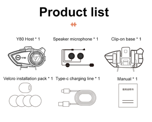 Auriculares para Motocicleta de Alta Calidad, <span class=keywords><strong>Kit</strong></span> de <span class=keywords><strong>Manos</strong></span> <span class=keywords><strong>Libres</strong></span> Inalámbrico V5.3, Más de 20 Horas de Reproducción, Cancelación Activa de Ruido LED, IPX-6 - Product Image 3