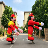 Costume gonflable de marionnette marchante Caishen, personnalisé pour le Nouvel An chinois, idéal pour les défilés, spectacles et événements en plein air