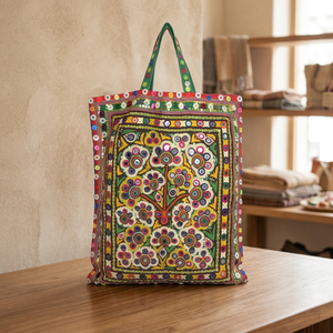 กระเป๋าถือแฟชั่นใหม่กระเป๋าโท้ท Gypsy Banjara Tote Bag Tribal Banjara - Product Image 1