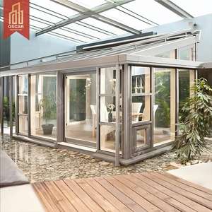 Toit d'<span class=keywords><strong>angle</strong></span> Conservatoire 4 saisons Solaires Extérieur Autonome Fonctionnel Durable Élégant Moderne Maison Patio Cour <span class=keywords><strong>Jardin</strong></span> Véranda - Product Image 3