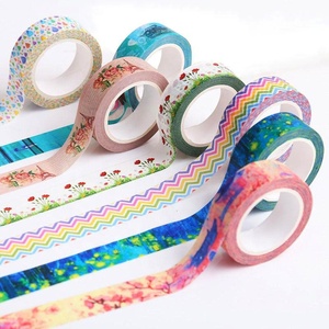 Cá nhân Washi Băng giấy tùy chỉnh in đầy đủ màu sữa Sticker Indonesia giấy masking cho Tạp Chí - Product Image 5