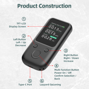 Détecteur de rayonnement numérique portable, dosimètre, <span class=keywords><strong>compteur</strong></span> <span class=keywords><strong>Geiger</strong></span>, mesureur de rayons bêta, gamma et X pour la sécurité et les tests environnementaux - Product Image 5