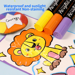 <span class=keywords><strong>Pennarelli</strong></span> Artistici in 48 Colori, Marcatori Acrilici a Scrittura Fluida, Penne Colorate <span class=keywords><strong>per</strong></span> Pittura, <span class=keywords><strong>Pennarelli</strong></span> a Base d'Acqua <span class=keywords><strong>per</strong></span> Graffiti e Pittura Fai-da-Te - Product Image 5