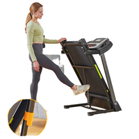 Penjualan Terbaik Treadmill lipat elektrik rumah Monitor Data Waktu Nyata lipat mudah program 3. 5hp Motor 3-Level miring LED