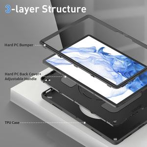 Funda Resistente para Tablet Samsung Tab <span class=keywords><strong>S8</strong></span> <span class=keywords><strong>Plus</strong></span> <span class=keywords><strong>de</strong></span> 12.4 Pulgadas SM-X806 con Soporte Giratorio <span class=keywords><strong>de</strong></span> 360 Grados, Ranura para Lápiz y Agarre Ergonómico - Product Image 5