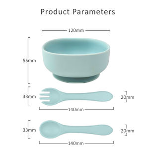 Cuenco de succión de silicona para bebés, plato infantil de grado alimenticio, cuencos para niños sin BPA, novedad - Product Image 6