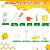 Neues 30-teiliges Imkerei-Starter-Set: Bienenstock, Imker-Rauchgerät, Entdeckelungswerkzeug, Komplettausrüstung in großer Größe für Anfänger und Profis